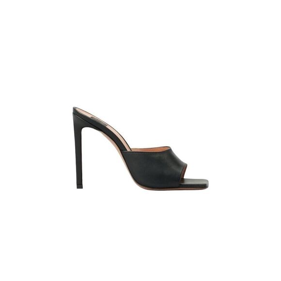 LITA by Ciara Black Leather Stiletto Slides - Picture 8 of 9